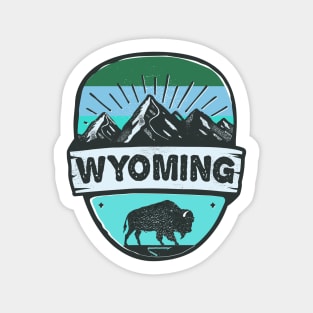 Wyoming Grand Teton National Park Bison Buffalo Cheyenne Casper Jackson Laramie Gillette Cody Sticker